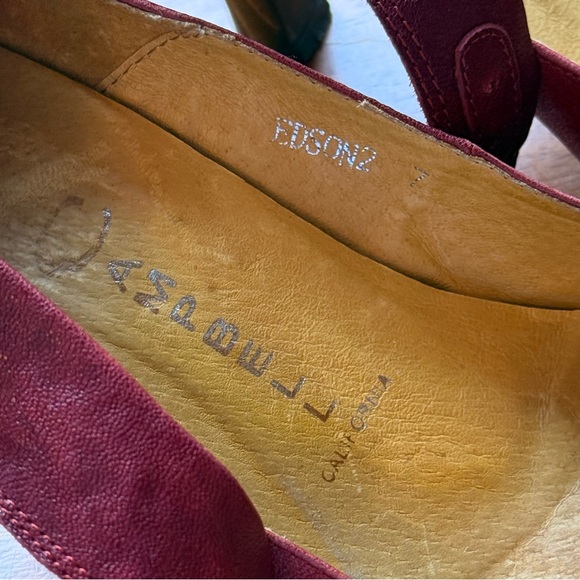 Jeffrey Campbell Ibiza Red Leather Heels Ankle Straps Size 7
